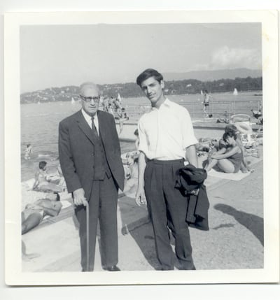 Joseph Khedouri with his son, Johnny. Photo: Association of Gulf Jewish Communities