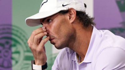 Spain's Rafael Nadal announces that he is withdrawing from Wimbledon. AFP
