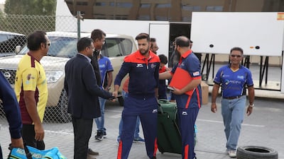 Maratha Arabians, one of the franchises competing in the T10 Cricket League this week, train ahead of the curtain raiser. Courtesy Maratha Arabians