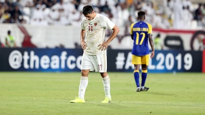 Sebastian Tagliabue of Al Wahda looks unhappy. Chris Whiteoak / The National