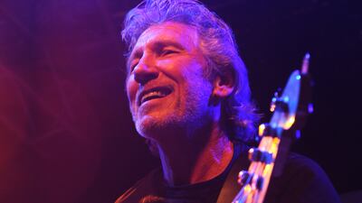Waters performs at the Hoping for the Children of Palestine concert at Kiddington Hall, Oxfordshire, in July 2010