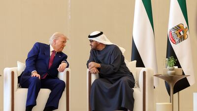 Sheikh Mohamed with Mr Trump. Chris Whiteoak / The National