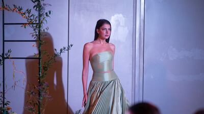 A model wearing a creation by Yassmin Saleh. Photos: Ruel Pableo for The National