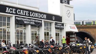 As a suburban cafe 60 years ago, Ace offered open roads for racing. Heavy traffic discourages this now, but the cafe's car park is packed with bike all year.