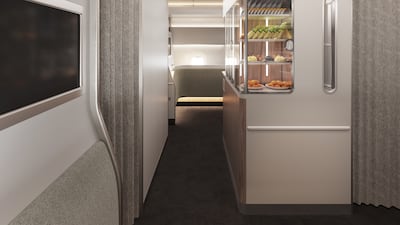 The space will enable passengers to move around and offer a hydration area with water and healthy snacks