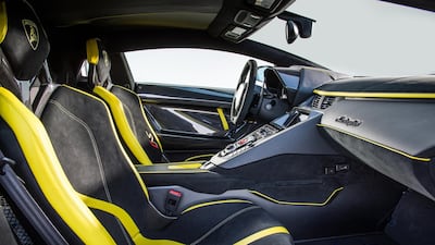 SV stands for Super Veloce (or 'Super Fast' in English), while the J refers to early 1970s model the Miura Jota. Lamborghini