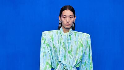 Structured shoulders at Balenciaga