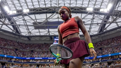 Coco Gauff during the US Open final against Aryna Sabalenka at Flushing Meadows last year. AFP