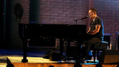 Bruce Springsteen performs at the 72nd annual Tony Awards at Radio City Music Hall. Michael Zorn / Invision / AP