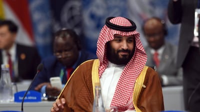 Saudi Arabia's Crown Prince Mohammed bin Salman attends the G20 Summit in Buenos Aires, Argentina. G20 Press Office via AP