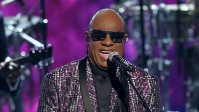 Stevie Wonder performs Take Me With U during a tribute to Prince at the BET Awards at the Microsoft Theater. Matt Sayles / Invision / AP