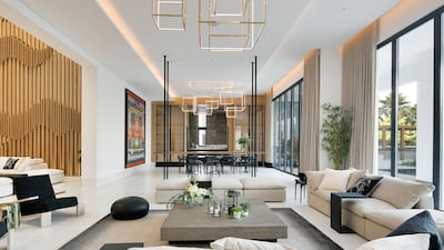 A plush living area.