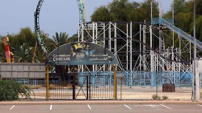 A closed amusement park in the Omani capital Muscat during lockdown. AFP
