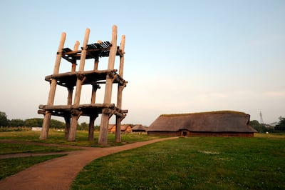 A reconstructed ancient Japanese building with a thatched roof and walls on the excavation site of Sannai Maruyama ruins in the Aomori province of Japan. EPA
