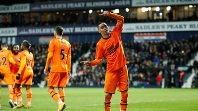 Miguel Almiron celebrates. Reuters