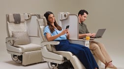 Passengers will be able to raise or lower the divider between seats and lock it into position. Photo: Emirates
