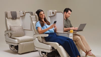 Passengers will be able to raise or lower the divider between seats and lock it into position. Photo: Emirates