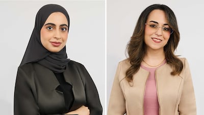 Jawaher Al Hammadi left, and Dr Marieh Al Handawi have been selected for the L’Oreal-Unesco For Women in Science Middle East Programme. Photos: Mikael Perera