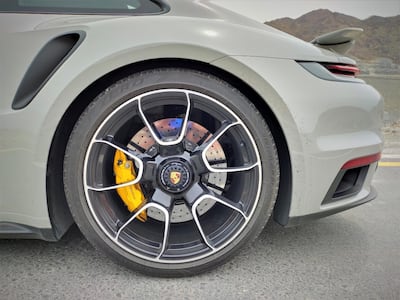 The 10-spoke alloys have a 20-inch diameter at the front and 21 at the rear. Courtesy Gautam Sharma