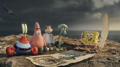 The Spongebob movie. Paramount Pictures and Nickelodeon Movies
