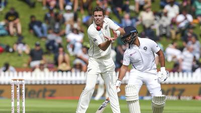 Tim Southee of New Zealand during day one of the first Test at the Basin Reserve in Wellington. Getty Images