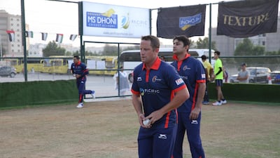 Maratha Arabians, one of the franchises competing in the T10 Cricket League this week, train ahead of the curtain raiser. Courtesy Maratha Arabians