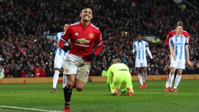 Alexis Sanchez scored his first Manchester United goal, tapping home the rebound after his initial penalty was saved. Scott Heppell / Reuters