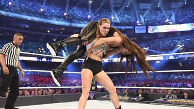 Ronda Rousey will defend the Raw Women's Championship at WWE Evolution on October 28 in New York. Image courtesy of WWE