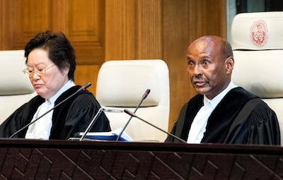 The ICJ president Abdulqawi Yusuf heads a 15-judge panel hearing Iran's case. Reuters