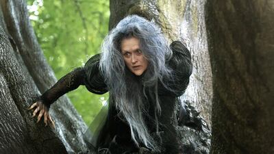 Meryl Streep as The Wolf in Into The Woods. Courtesy Lucamar Productions