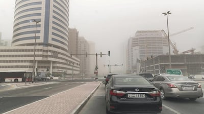 Low visibility in Dubai.