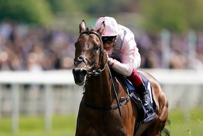 Frankie Dettori riding Lah Ti Dar win The Al Basti Equiworld Dubai Middleton Fillies' Stakes at York Racecourse in York last week. Alan Crowhurst / Getty Images