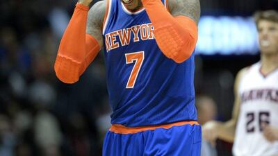 Carmelo Anthony led New York with 25 points on Wednesday night. Erik S Lesser / EPA