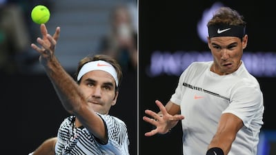 Roger Federer and Rafael Nadal will contest the Australian Open men's singles final on January 29. William West and Saeed Khan / AFP