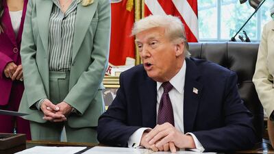 President Donald Trump in the Oval Office on Monday. Reuters
