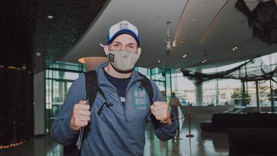 John Phillips arrives at W Abu Dhabi - Yas Island hotel ahead of UFC Fight Night. Courtesy UFC