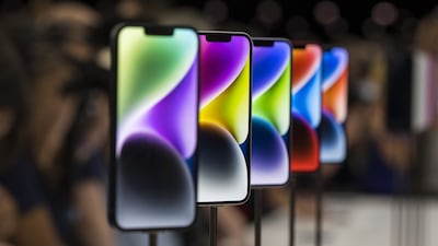 The Apple iPhone 14 during an event at Apple Park campus in Cupertino, California, US. Bloomberg