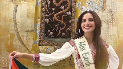Miss Palestine Nadeen Ayoub was crowned Miss Earth-Water 2022 at the global pageant held in Manila. Photo: Nadeen Ayoub