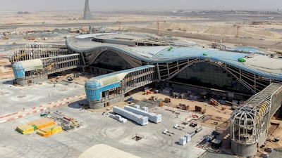 The new Midfield Terminal under construction in 2015. Photo: Abu Dhabi Airports