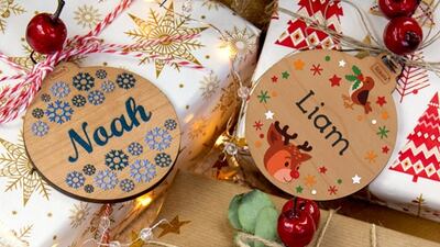 Customisable tree ornaments, from Dh16, Stikets.ae