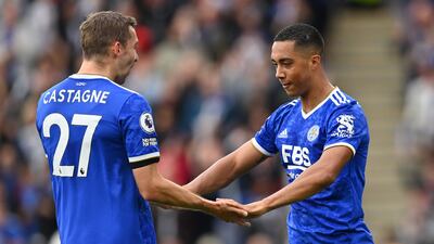 Timothy Castagne, 7 -- Looked off the pace for the opening goal but appeared to be really comfortable playing alongside Soumare and Pereira. AFP