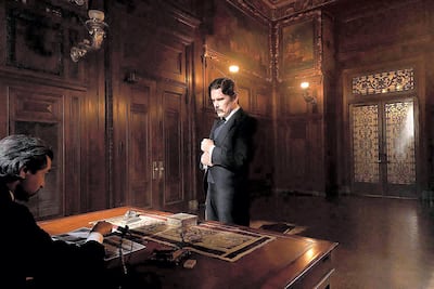 Ethan Hawke stars in 'Tesla' (2020). IMDB