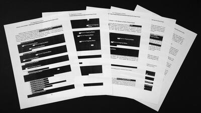Special counsel Robert Mueller's redacted report on the investigation into Russian interference in the 2016 presidential election. AP