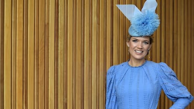 Charlotte Hawkins poses during Royal Ascot 2021 at Ascot Racecourse in Ascot, England. Getty Images