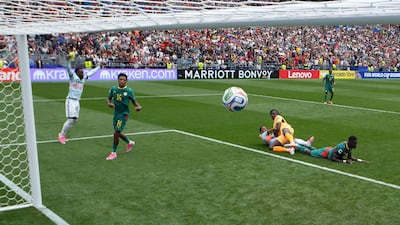 Youri Tielemans of Belgium scores the team's second against Senegal in Seattle. AFP