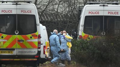 Police officers investigating the disappearance of Sarah Everard. Getty Images