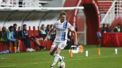 Melbourne FC’s Damien Duff found the Al Jazira players ‘impressive’ in their friendly game on Sunday. Mona Al Marzooqi / The National