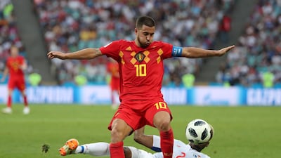 Belgium's Eden Hazard in action with Panama's Michael Amir Murillo. Marcos Brindicci / Reuters