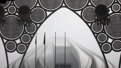 The UAE pavilion on a foggy morning. Photo: Expo 2020 Dubai