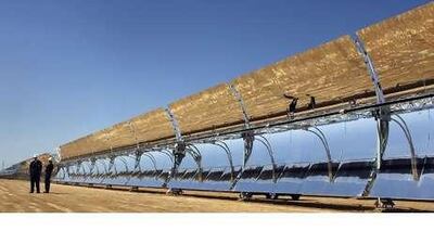 The solar thermal power plant in Alvarado, eastern Spain, owned by Spain's Acciona Energia, will be dwarfed by the huge Desertec project.